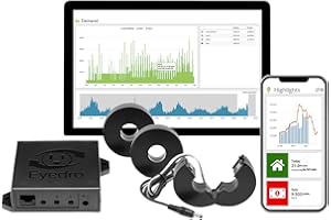 Eyedro Business 3-Phase Energy & Solar Monitor - Net Metering - High-Resolution Electricity Usage Data - No Fee Cloud Software - Alerts - Reports - Real-time Energy Costs - E5B-EW-E3 (Ethernet/WiFi)