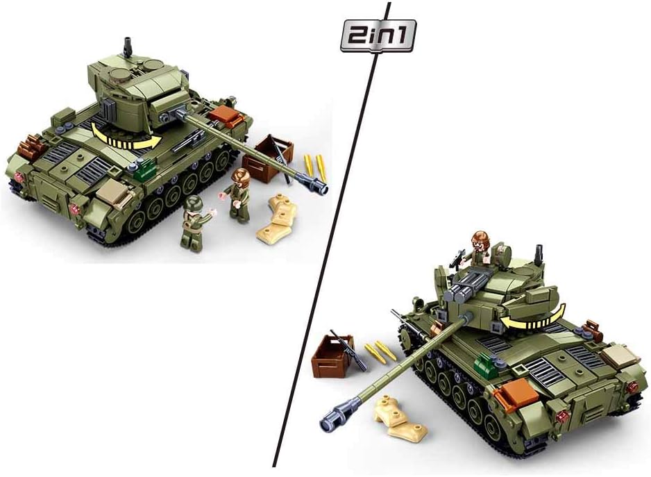 Sluban Wwii-m261 Pershing Medium Tank 2in1, Mehrfarbig - Image 4