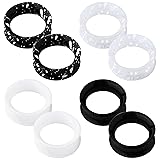 OUFER 8PCS Silicone Ear Gauges Flexible Ear Tunnels
