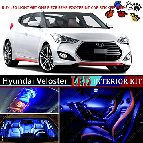10pcs LED Premium Blue Light Interior Package Deal for Hyundai Veloster 2011-2016