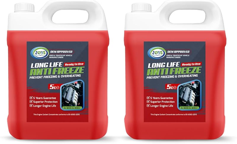 JOVS Antifreeze Engine Coolant Red 10L (2x5L) All-Year Protection