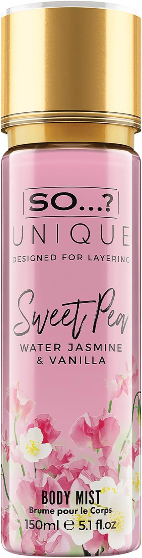 So…? Unique Womens Vegan Sweet Pea Body Mist 150ml Fragrance Spray