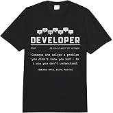 Developer Definition Funny Software Engineer Comfort Colors Adult Heavyweight T-Shirt