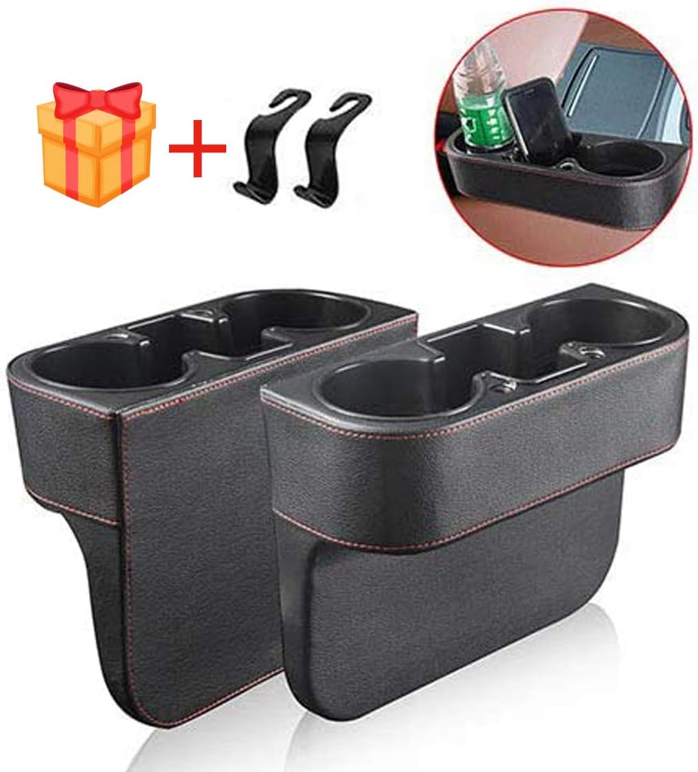 WYKFXF Car Seat Seam Wedge Cup Holder, Car Seat Gap Filler, Food Drink Bottle Mount Stand, Storage Organizer Multifunction Glove Box Car Accessories (2 Pieces)