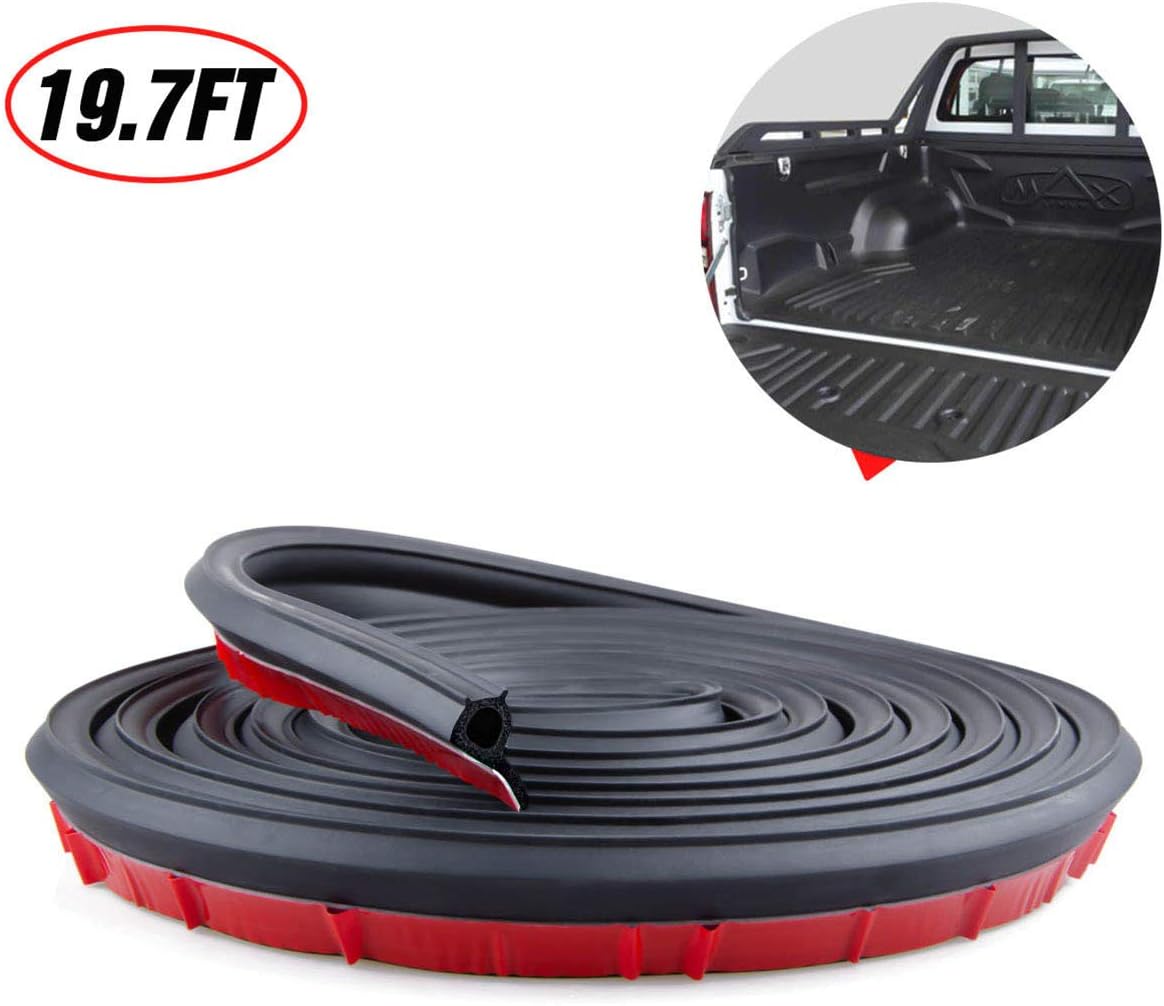 19.7ft Adhesive Universal Weather Stripping Pickup Truck Bed Tailgate