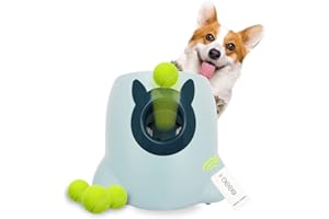 GREENVINE GROW YOUR WAY Dog Automatic Ball Launcher Interactive Dog Fetch Machine for Small and Medium Dogs, Indoor& Outdoor ,Chuck it Launcher Ball Throwing Game for Dogs 6pcs Mini Tennis Balls Included