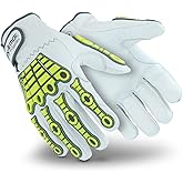 HexArmor Cut-Resistant Impact Protection Leather Work Gloves | Chrome Series® 4080