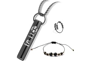 Ksbwr 528Hz Meditation Breathing Necklace - Love Frequency, Twelve Constellation Designs, Anxiety Relief, Mindful Meditation, Breathwork, Relaxing, Calm and Stress Reduction