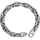 Gem And Harmony Mens Stainless Steel Bracelet 8.25 Inch
