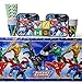 DC Comics Justice League Superheros Birthday Party Supplies Pack Bundle for 16 Guests - Straws, Lunch Plates, Luncheon Napkins, Cups, and Table Cover. Super Hero Birthday supplies for boys and girls.