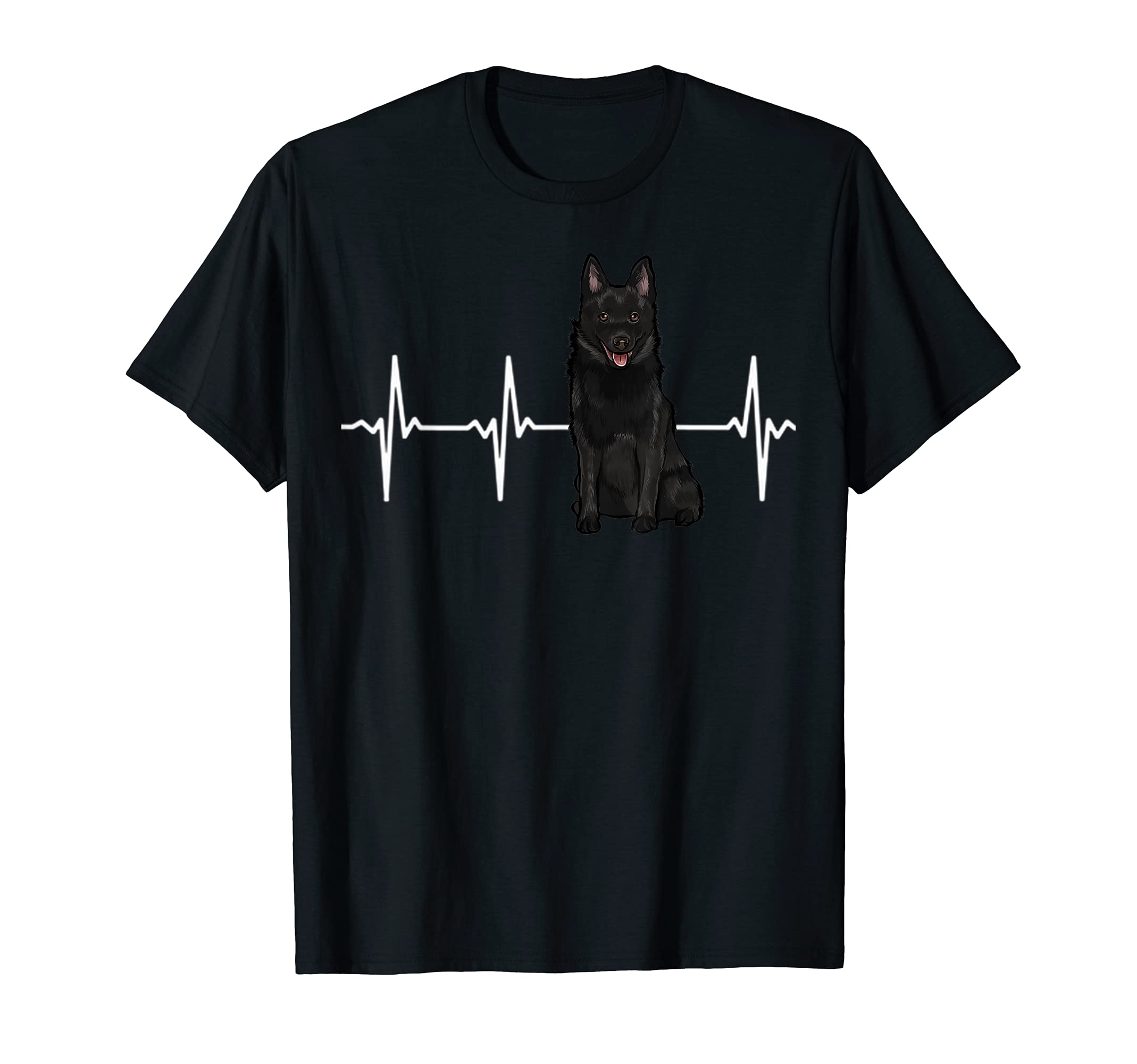 Schipperke Heartbeat Dog Lover T-Shirt