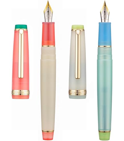 GOLD LEAF Jinhao 82 Mini Fountain Pen, Fine Nib Short Pen Pocket Pen