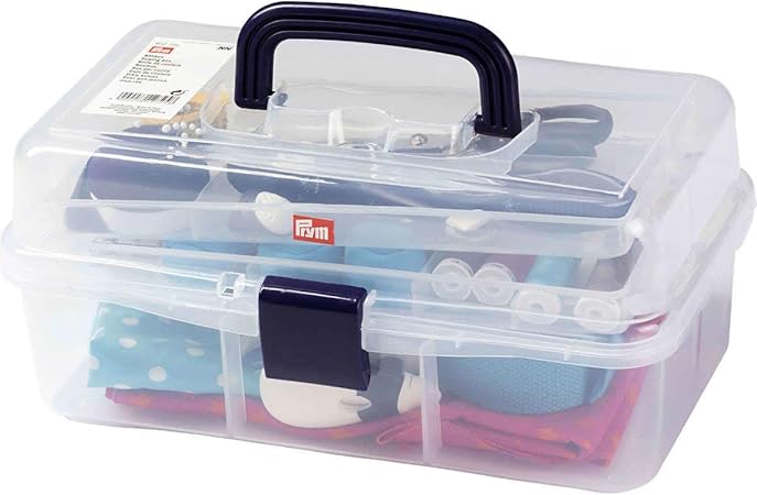 Prym - Caja de costura transparente (33 x 20 x 15 cm): Amazon.es: Hogar