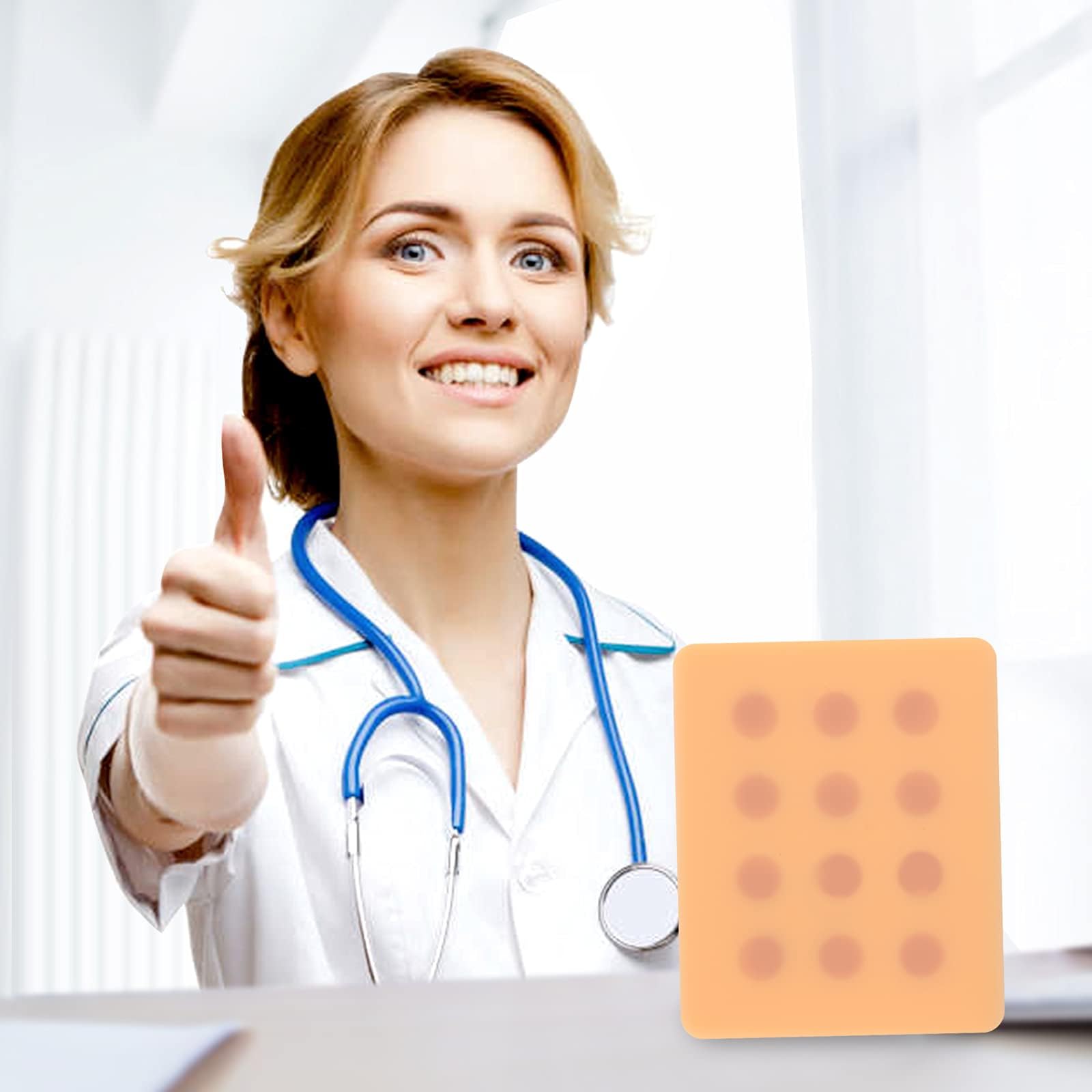 Ultrassist Intradermal Injection Training Pad for Nurse, Injection Training Pad for Medical Student, Artificial Skin-Like Practice Pad (Training Use Only)