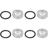 Kodrily 4Pcs Brake Sight Glass, 18mm Master Cylinder Sight Glass Lens, Master Cylinder Reservoir Sight Glass Gasket Kit for Scooter ATV Dirt Bike Motorcycle Scooter