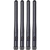 Bingfu Dual Band WiFi Antenna 2.4GHz 5/5.8GHz 3dBi SMA Male Antenna(4-Pack) for Wireless Vedio Security IP Camera Recorder Surveillance Recorder Truck Trailer Rear View Backup Camera Reversing Monitor