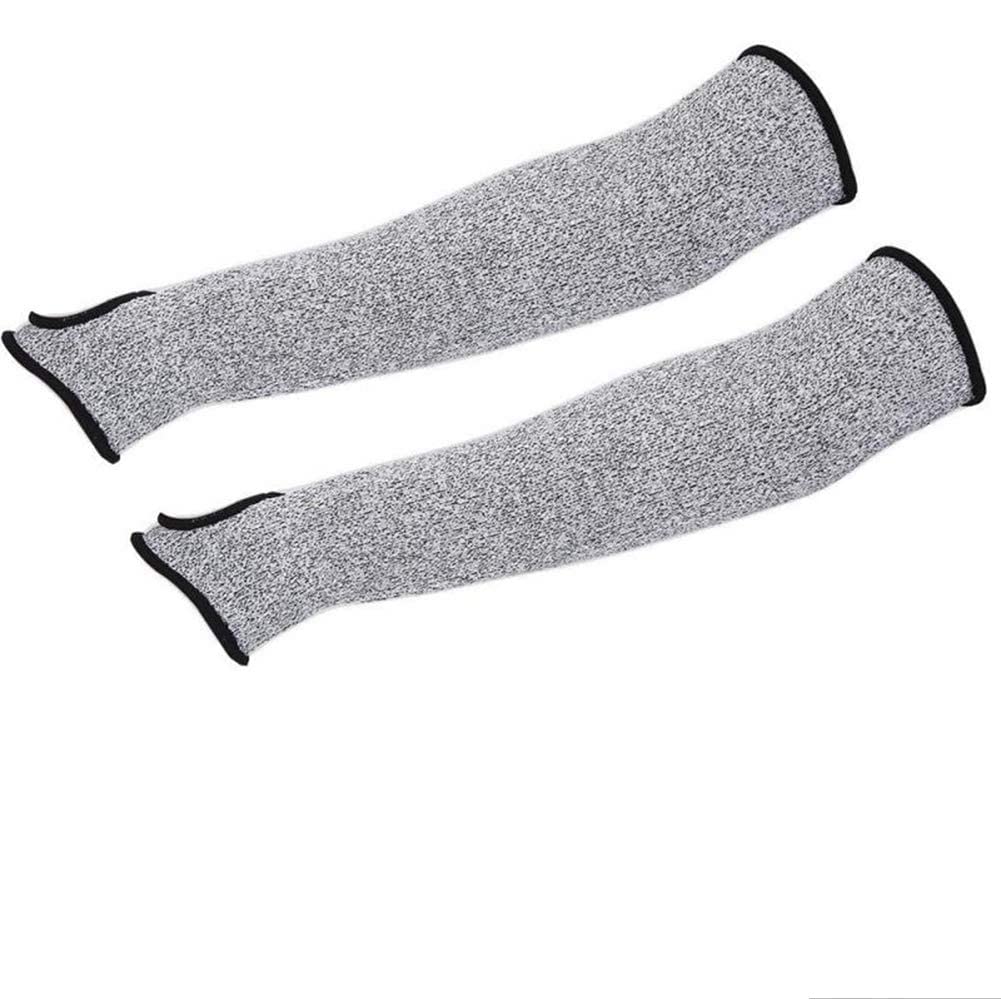 iSpchen Cut-resistant sleeves with thumb hole, level 5 protection, anti-cut arm guards, breathable arm protectors for gardening, work