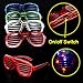 60 PCS LED Light Up Toys Glow in The Dark Party Supplies, Halloween Party Favors Kids Including 40 LED Finger Lights, 12 Flashing Bumpy Rings, 4 Bracelets 4 Flashing Slotted Shades Glasses