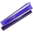 HOHOFILM 23.6"x78.7" Colored Window Film Clear Decorative Glass Tint Sun Blocking Heat Control Self Adhesive Window Tint for Building Residential(Purple)