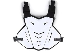 JOROBURO Motorcycle Armor Body Guard Vest, Universal Motorcycle Vest Riding Kit, Shockproof Breathable Chest Back Protection for Riding Outdoor Sports Motocross Racing Full Body Armor Protector(White)