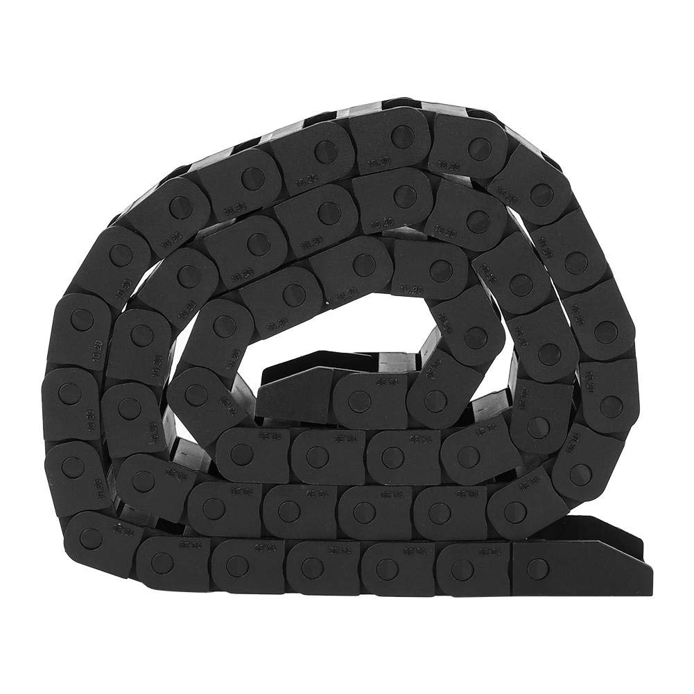 1m R18 Cable Drag Chain Black Nylon Wire Carrier CNC Machine Tool 10x20mm (R18 10 * 20mm)