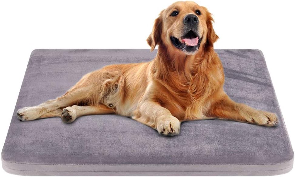 JoicyCo Dog Bed Crate Pad Dog Mat Mattress Pet Beds Foam Cushion with Washable Cover Anti-Slip 3 Size