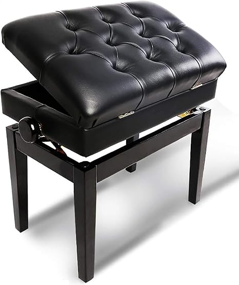 XIAOQIAO Klavierhocker Verstellbare Klavierbank aus Holz Eine Person