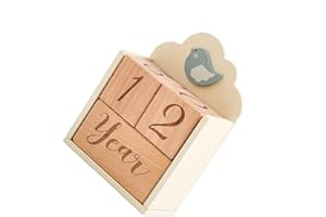 Wood Baby Landmark Blocks for Photoshoots with Year Month Week Marking Decorative Age Landmark Photography Signs Newborns Pho