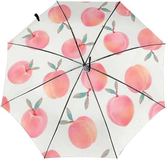 Amazon ミニトラベル傘ピンクピーチパターンポータブル防風防水傘アンチuv自動折りたたみ 折りたたみ傘 通販
