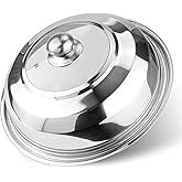 14 Inch Tempered Glass Frying Pan Lids with Handle Cooking Replacement Cover Fry Pan Lid Skillet Lid for Skillets, Round Cast Iron, Cast Aluminium, Stainless Steel Pans(36cm)