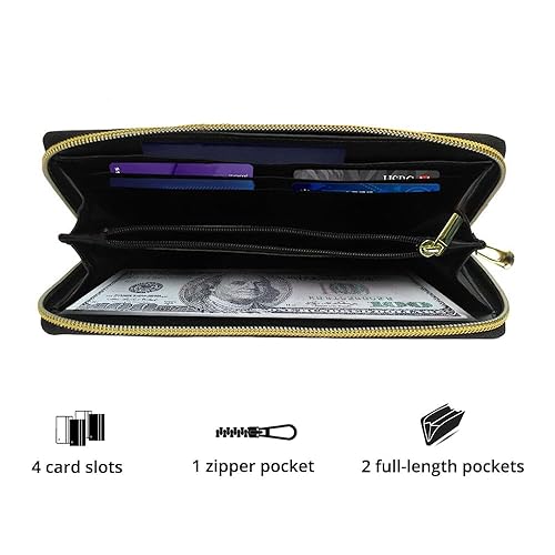 Personalized Native American Women Leather Wallet, Tribal Navajo