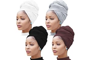 Nonbongoy Head Wraps for Black Women Stretch Turban Headwraps Scarf Hair Wraps Head Scarf for Locs Braids