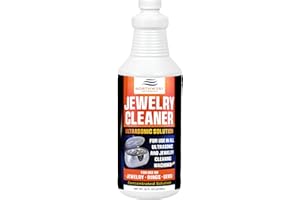 NORTHWEST ENTERPRISES Jewelry Cleaner, Ultrasonic Jewelry Cleaner Solution - Jewelry Cleaning Solution for Gold, Platinum Diamonds and Non-Porous Precious & Semi-Precious Jewelry (32 Ounce)