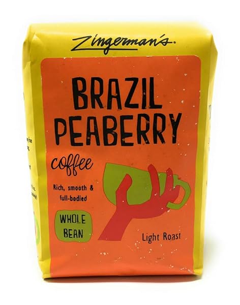 ZINGERMANS COFFEE COMPANY BRAZILIAN PEABERRY, 12 OZ