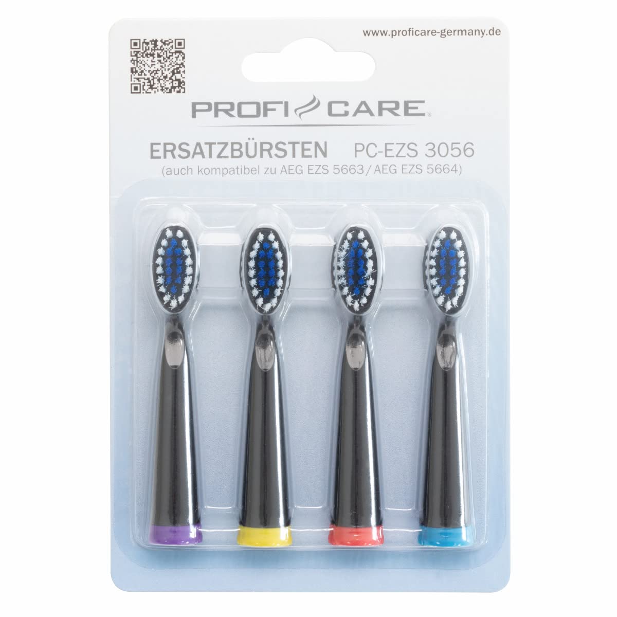 Accessory Set for PC-EZS 3056 Toothbrushes Blister Pack of 4