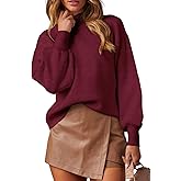 INKOFF Women‘s Mock Neck Sweaters Turtleneck High Neck Long Sleeve Dressy Pullover Knit Tops for Fall Winter