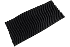 uxcell CNC Machine Black Rubber Accordion Pleats Shield Cover