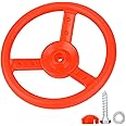 Playground Steering Wheel, Small Portable Swingset Steering Wheel, for Playground(red)
