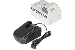 REACELL 6.0Ah 24V Battery with Charger Compatible for Snow Joe, Sun Joe iON+ Batteries Replacement, 24VBAT-LTX 24VBAT-LTW 24VBAT-LTE 24VBAT-XR Battery Charger Combo Set