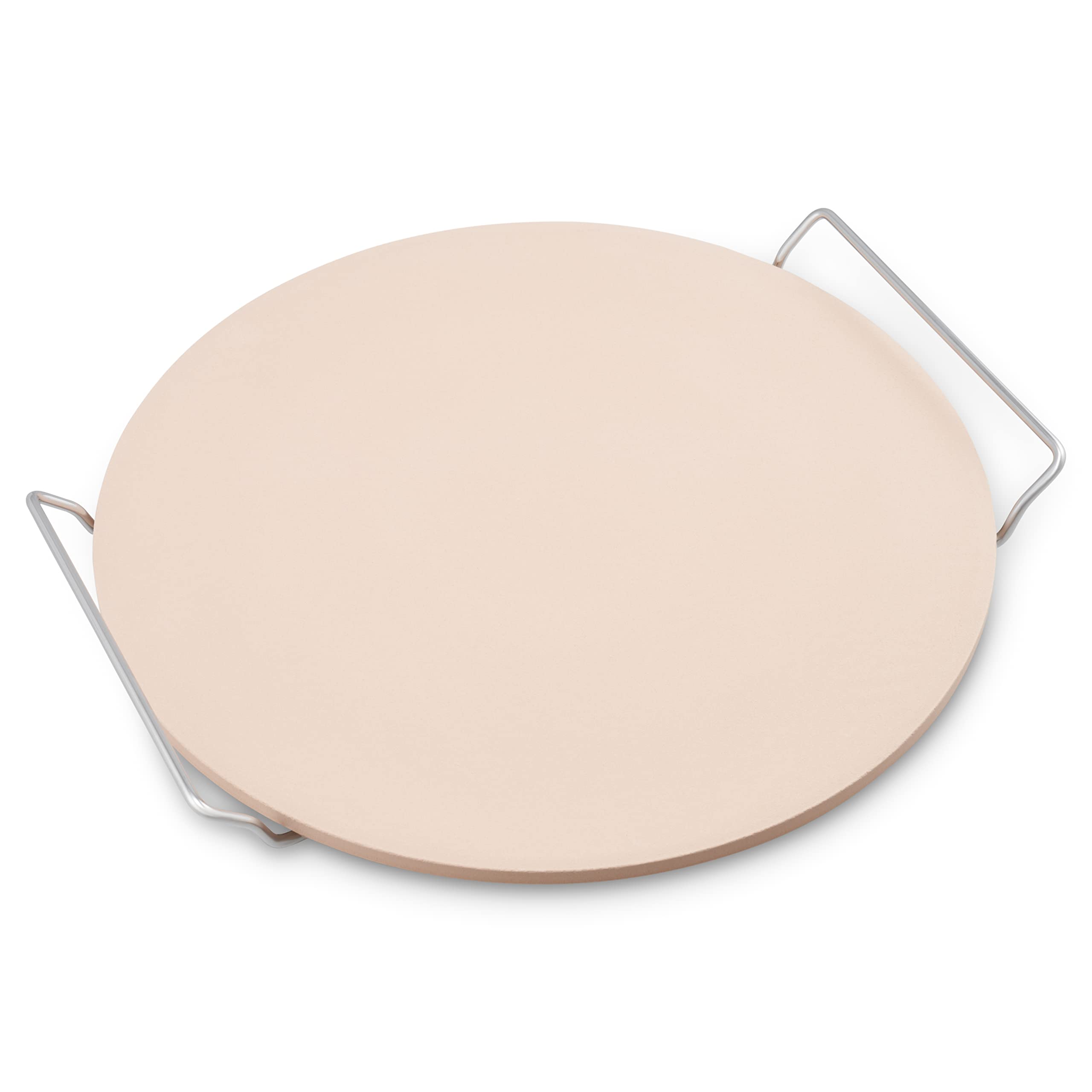 Zyliss E980218 Pizza Stone, 33cm, Ceramic, Baking Stone for Oven, Grill, BBQ/Even Heat Distribution, Includes Baking Stone and Rack