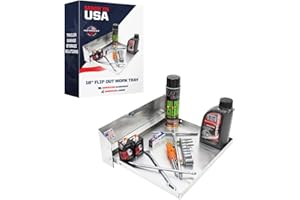 Pit Posse 609 Work Station Fold Flip Out Tray Cabinet Shelf - Garage Shop Enclosed Trailer - Folding Aluminum Multi Use Utili