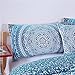Sleepwish Elephant Mandala Pattern Pillow Case Crystal Arrays Blue Bedclothes Mandala Printed Pillowcase (1 Case) (20 x 30 Inches)