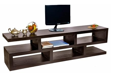Daintree SLINE Solid Wood TV Entertainment Unit (Dark Walnut Finish)