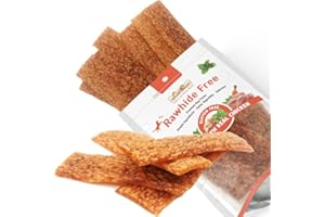 LuvChew Chicken Dog Chew Chips, Puffed Human Grade Chicken Dog Treat, Rawhide Alternative, Easy to Digest 12pcs/Pack