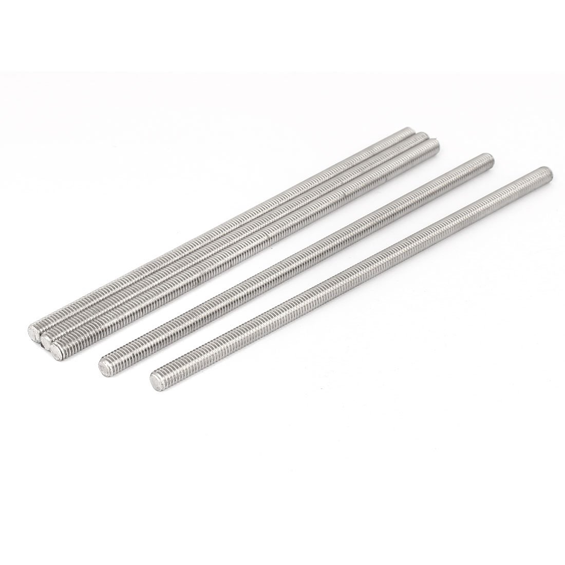 Sourcingmap M6 x 160mm 304 Stainless Steel Fully Threaded Rod Bar Studs Hardware 5 Pcs