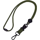 Wisdompro 23 inch Round Cord Lanyard with Safety Breakaway Buckle | Heavy Duty Neck Lanyard, with Detachable Buckle and Metal Hook, Suitable for ID Card Badge Holder and Keys