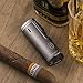 Cobber Torch Cigar Lighter, Windproof Butane Fuel Lighter for Smoking Quad 4 Jet Red Flame Refillable Butane Cigar Lighter with Punch, Large Size (Gunmetal Gray)