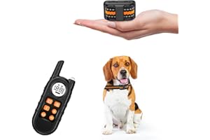 UBANINVA Tiniest Dog Shock Collar, Lightest Dog Training Collar with Remote for Small Dogs 5-15lbs & Medium Large Dogs/Puppies, Waterproof, Rechargeable, 1300ft Range (Orange&Small)