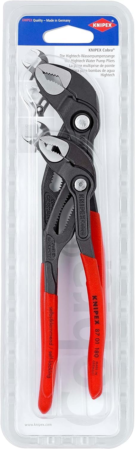 KNIPEX Set of Pliers 1 x 87 01 180, 1 x 87 01 250 in Blister, 00 31 20 V01