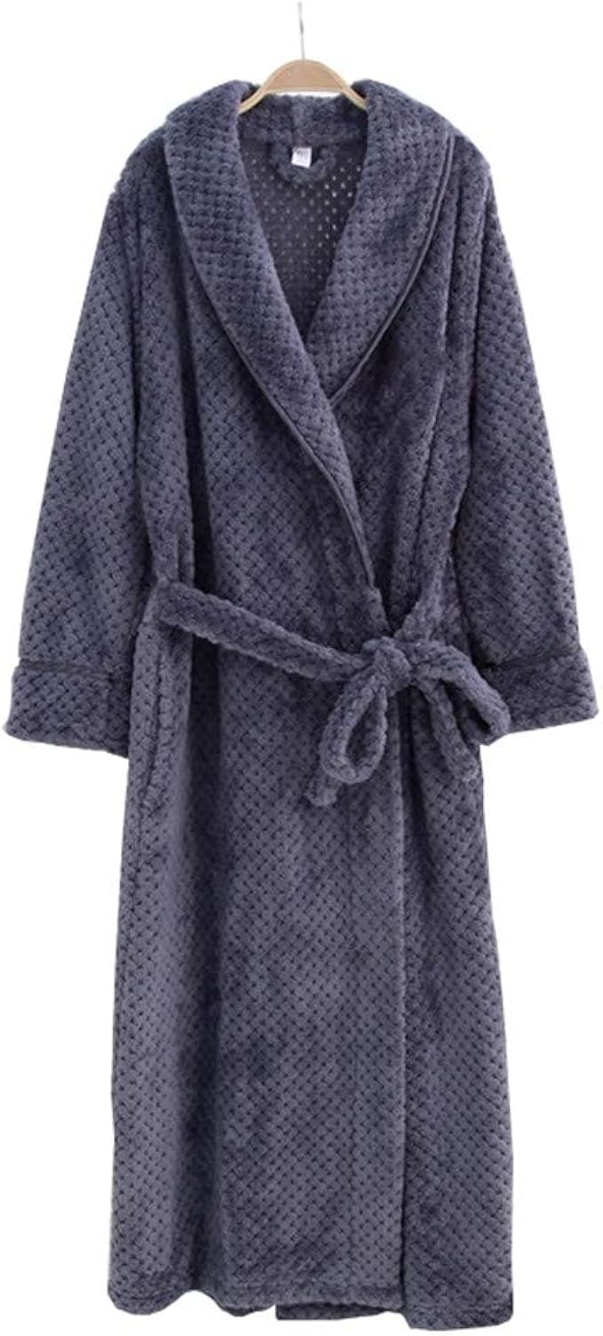 Plüsch Bademantel Damen Lang - Flauschiger Winter Bademantel Mit Gürtel